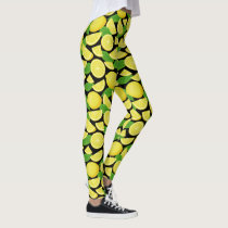 Lemon Background Leggings