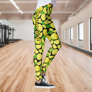 Lemon Background Leggings