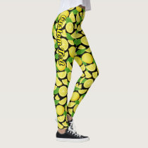 Lemon Background Leggings