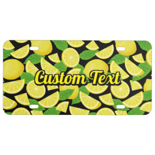 Lemon Background License Plate
