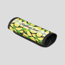 Lemon Background Luggage Handle Wrap