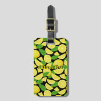 Lemon Background Luggage Tag