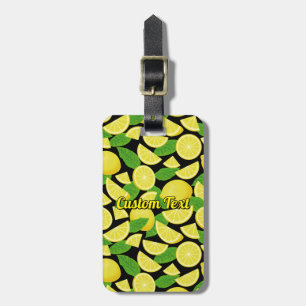 Lemon Background Luggage Tag