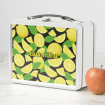 Lemon Background Metal Lunch Box