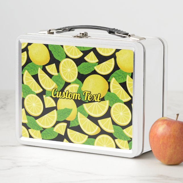 Lemon Background Metal Lunch Box (In Situ)