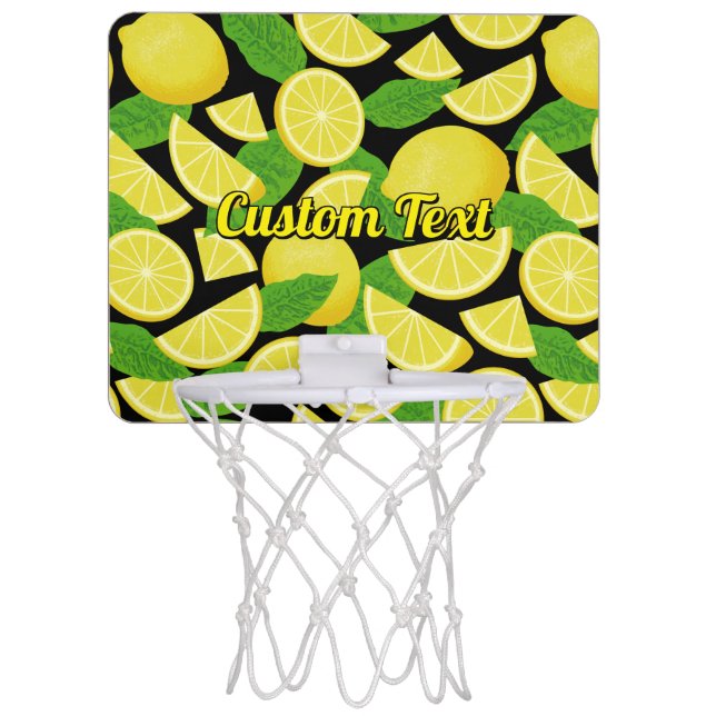 Lemon Background Mini Basketball Hoop (Front)