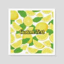 Lemon Background Napkins