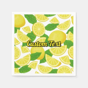 Lemon Background Napkins