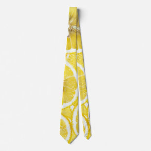 Lemon background neck tie