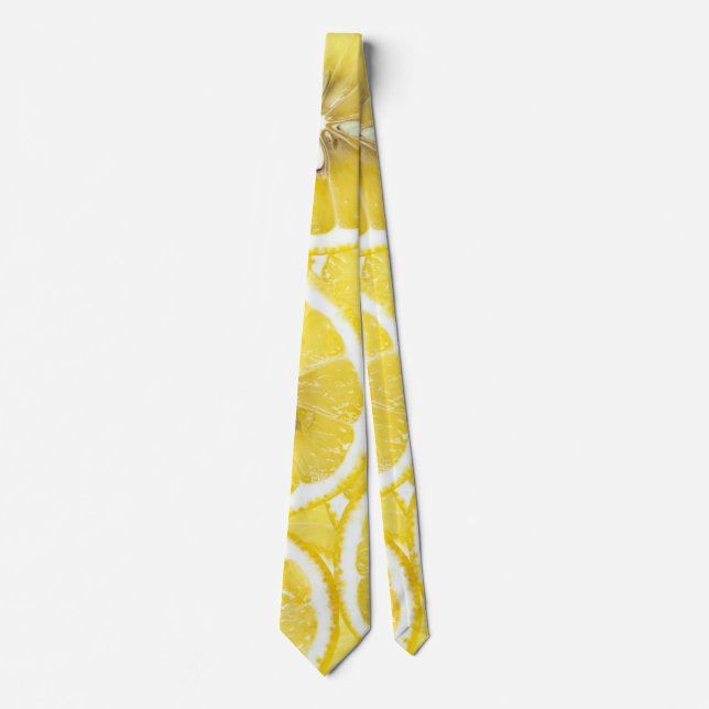 Lemon background neck tie (Front)
