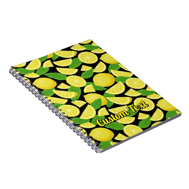 Lemon Background Notebook (Right Side)