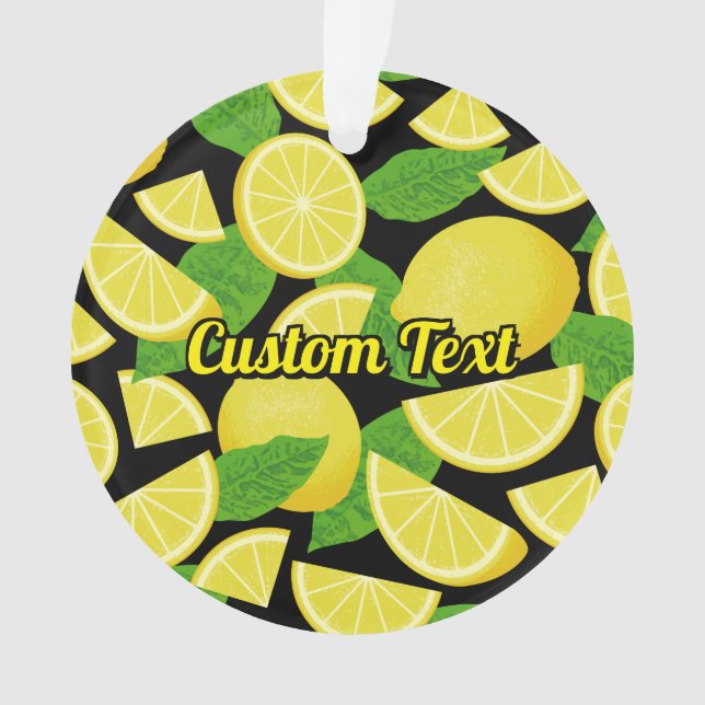 Lemon Background Ornament (Front)