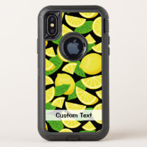 Lemon Background OtterBox Defender iPhone X Case