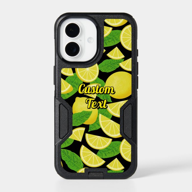 Lemon Background Otterbox iPhone Case (Back)