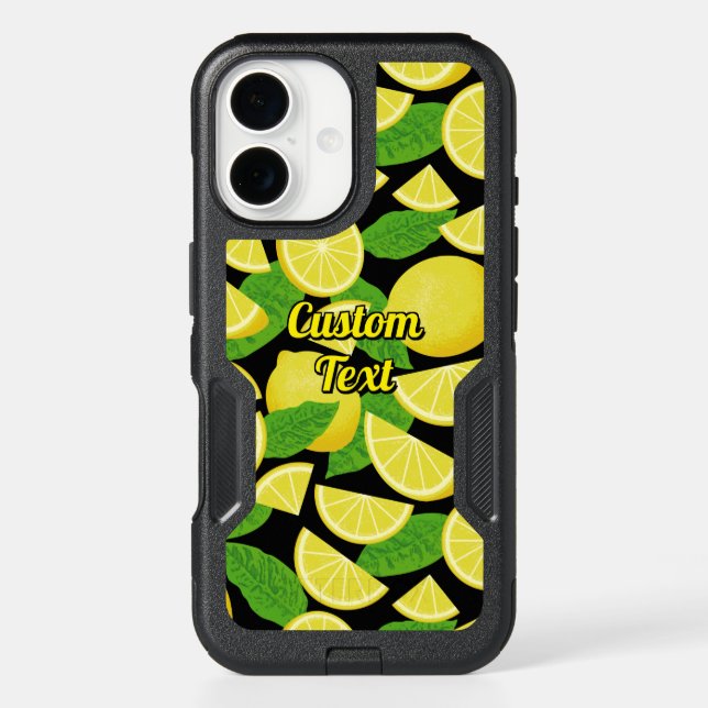 Lemon Background Otterbox iPhone Case (Back)