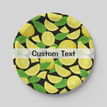 Lemon Background Paper Plates