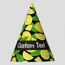 Lemon Background Party Hat