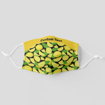 Lemon Background Pattern Adult Cloth Face Mask