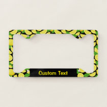 Lemon Background Pattern License Plate Frame
