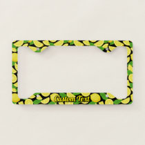 Lemon Background Pattern License Plate Frame