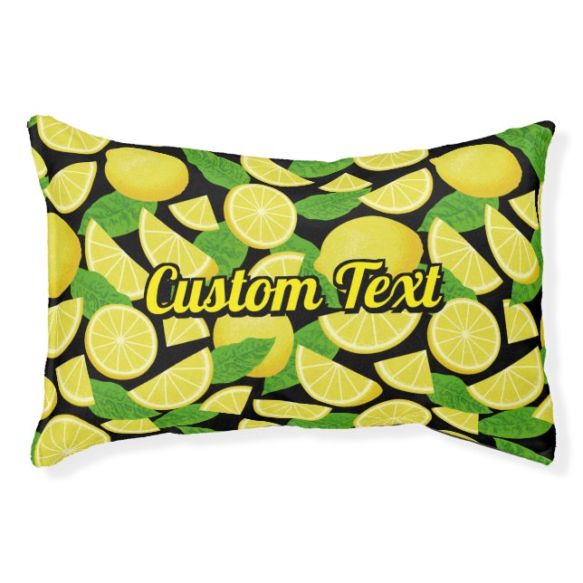 Lemon Background Pet Bed (Front)