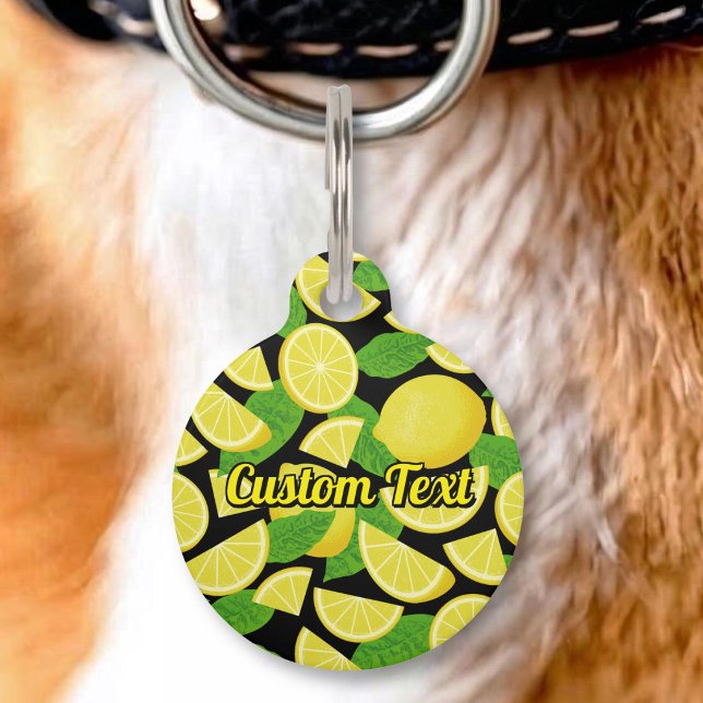 Lemon Background Pet ID Tag (Creator Uploaded)