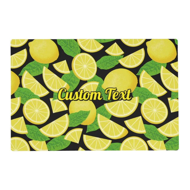 Lemon Background Placemat (Front)