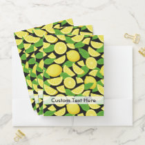 Lemon Background Pocket Folder