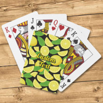 Lemon Background Poker Cards
