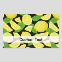 Lemon Background Rectangular Sticker