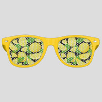 Lemon Background Retro Sunglasses
