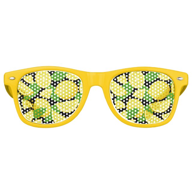 Lemon Background Retro Sunglasses (Front)