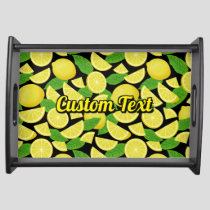 Lemon Background Serving Tray