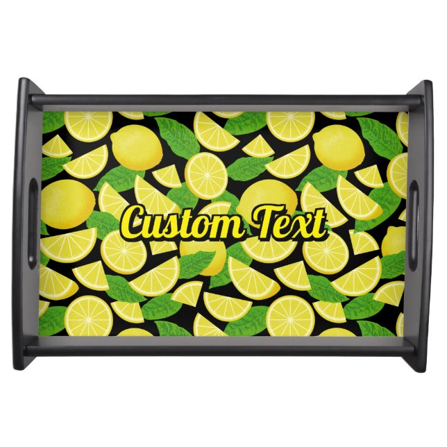 Lemon Background Serving Tray (Front)