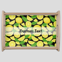 Lemon Background Serving Tray