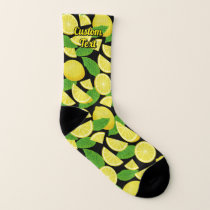 Lemon Background Socks