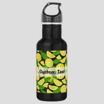 Lemon Background Stainless Steel Water Bottle