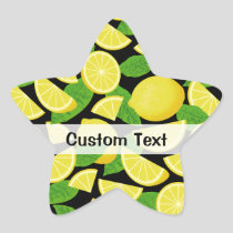 Lemon Background Star Sticker