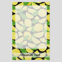 Lemon Background Stationery