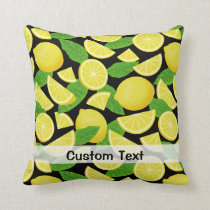 Lemon Background Throw Pillow