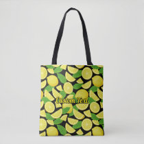 Lemon Background Tote Bag