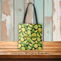 Lemon Background Tote Bag