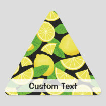 Lemon Background Triangle Sticker