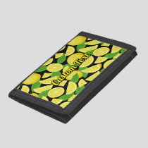 Lemon Background Trifold Wallet