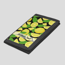 Lemon Background Trifold Wallet