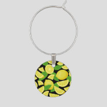 Lemon Background Wine Charm