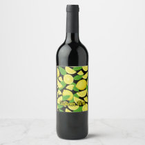 Lemon Background Wine Label