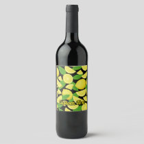 Lemon Background Wine Label