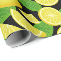Lemon Background Wrapping Paper
