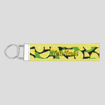 Lemon Background Wrist Keychain